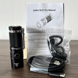 Sofirn SC21 Pro Mini Tactical Pocket EDC Flashlight - 1100lm 135m - Black